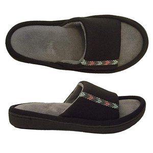 Isotoner Jersey Luna Open Toe Slide Slippers NEW
